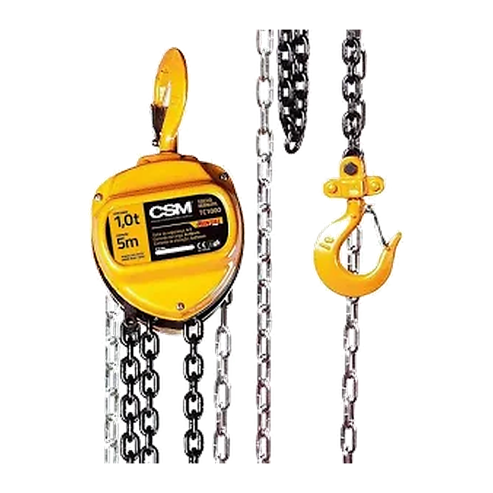 Talha Manual 1,0T com 5 metros de corrente — Porto Equipamentos